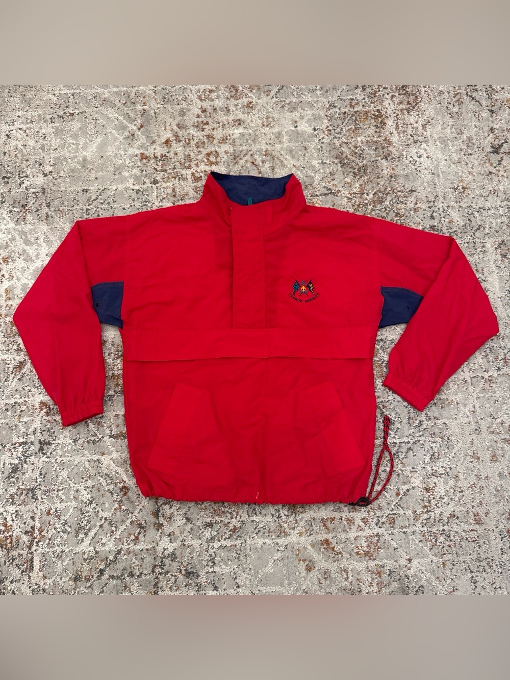 Vintage 90s Gear For Sports Nautical Anorak Jacket Mens Small S Windbreaker Red
